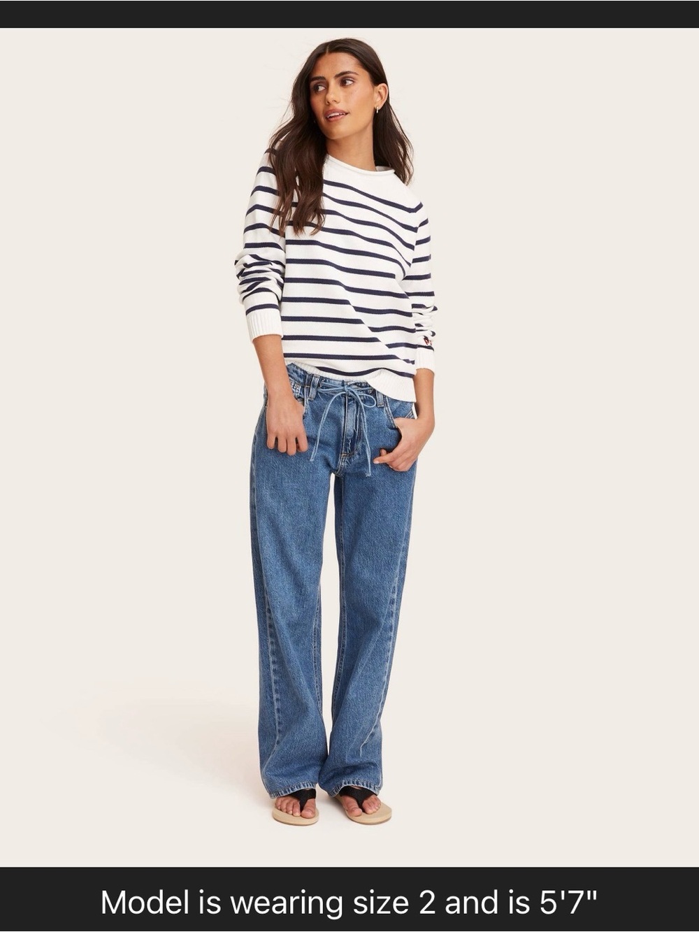 Parke x Target Relaxed Straight Jeans in Medium Blue Denim